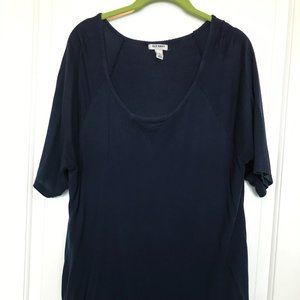 Women's L Navy Tunic Sweater Top